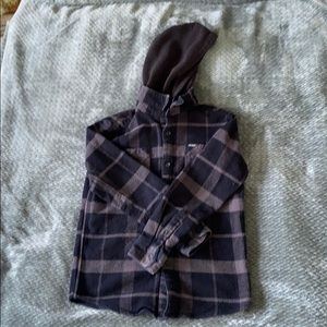 Volcom hooded heavyweight flannel